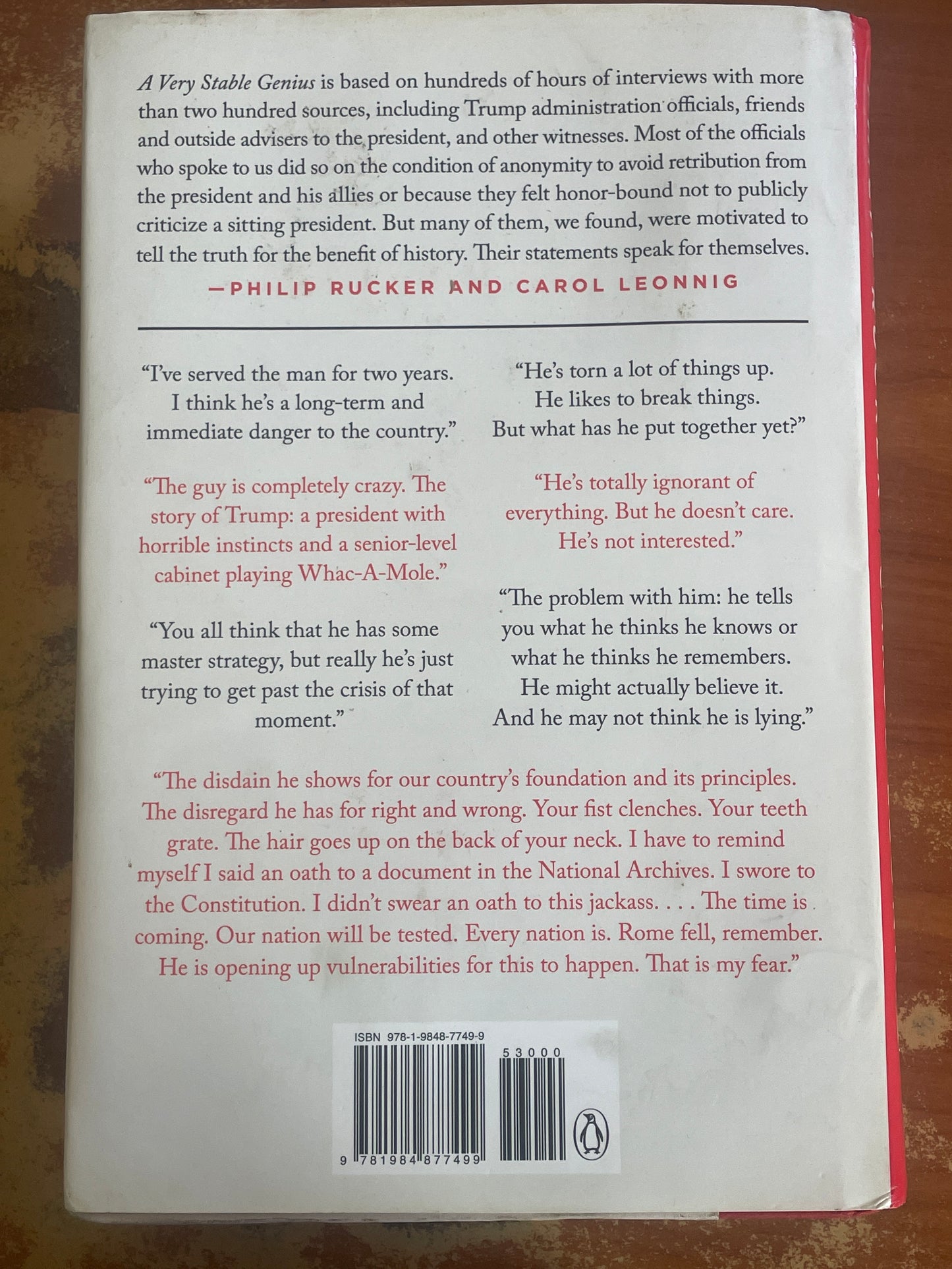 A Very Stable Genius Donald J. Trump’s Testing of America