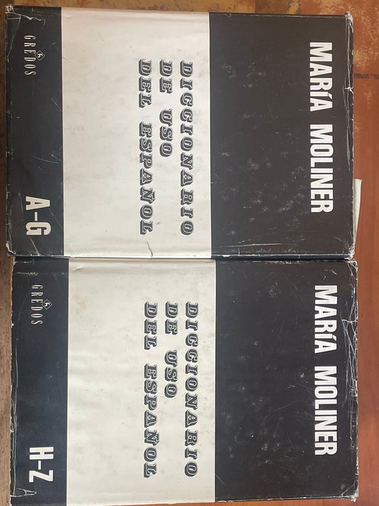 Diccionario de uso del Español vol 1 y 2 María Moliner 1ra edición