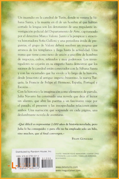 La hermandad de la sabana santa Julia Navarro - Book